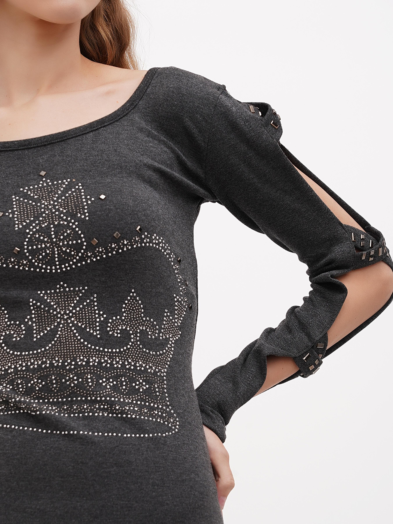 Туника Sassofono модель A271-SC-1484_серый Фото