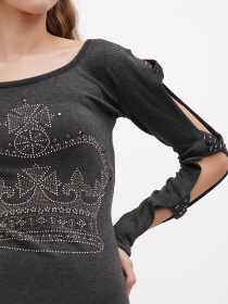 Туника Sassofono модель A271-SC-1484_серый Фото