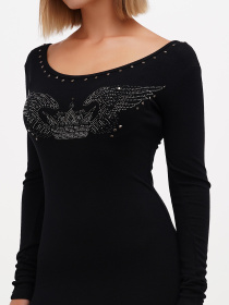 Туніка Sassofono модель A271-SC-1486_черный Фото