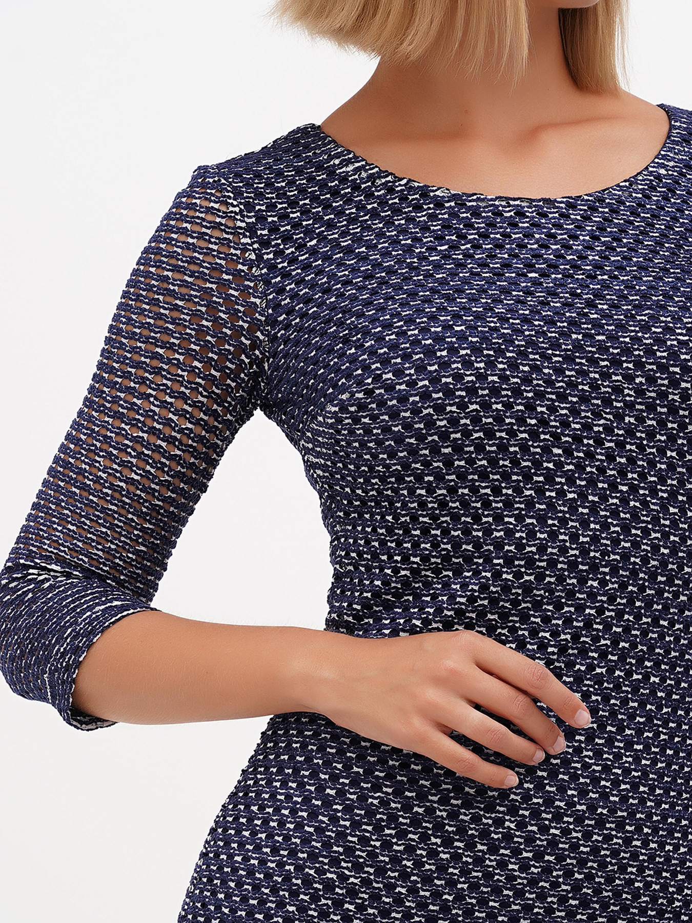 Платье мини Sassofono модель A271-SC-1526_темно_синий Фото