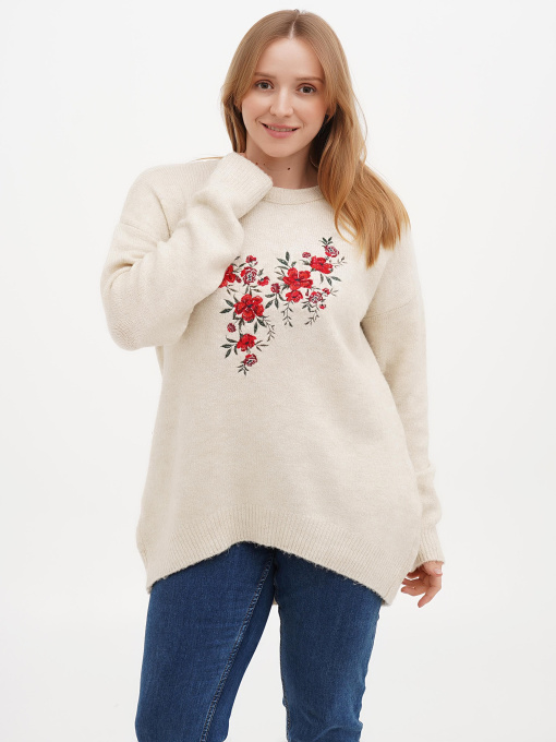 Свитер Sassofono модель A271-SC-1531_молочный Фото