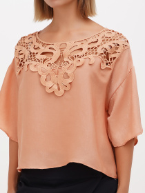 Блуза Sassofono модель A271-SC-1546_пудра Фото