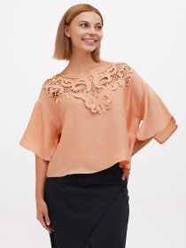 Блуза Sassofono модель A271-SC-1546_пудра Фото