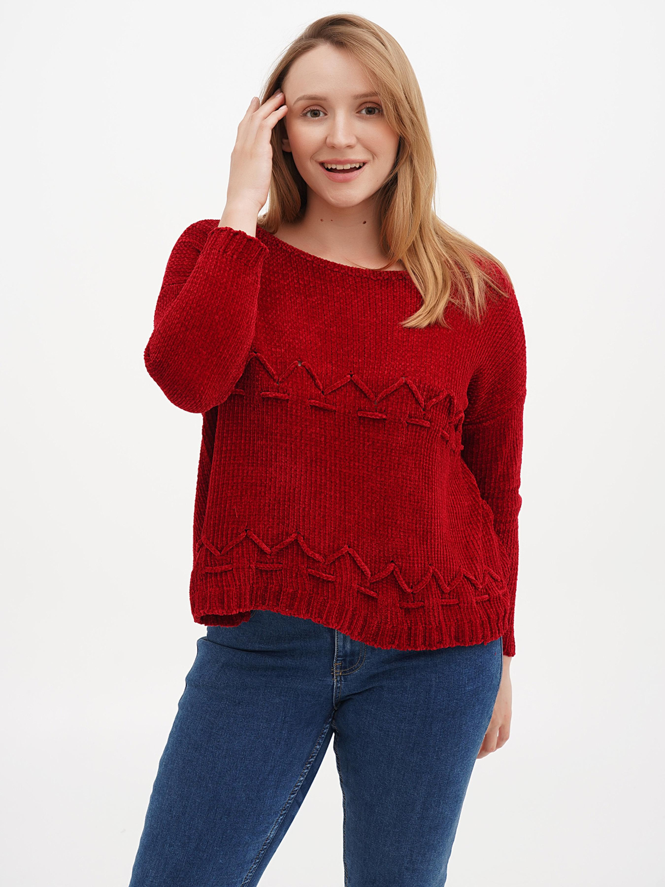 Джемпер Sassofono модель A271-SC-1587_красный Фото