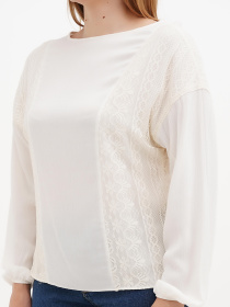 Блуза Sassofono модель A271-SC-1591_молочный Фото