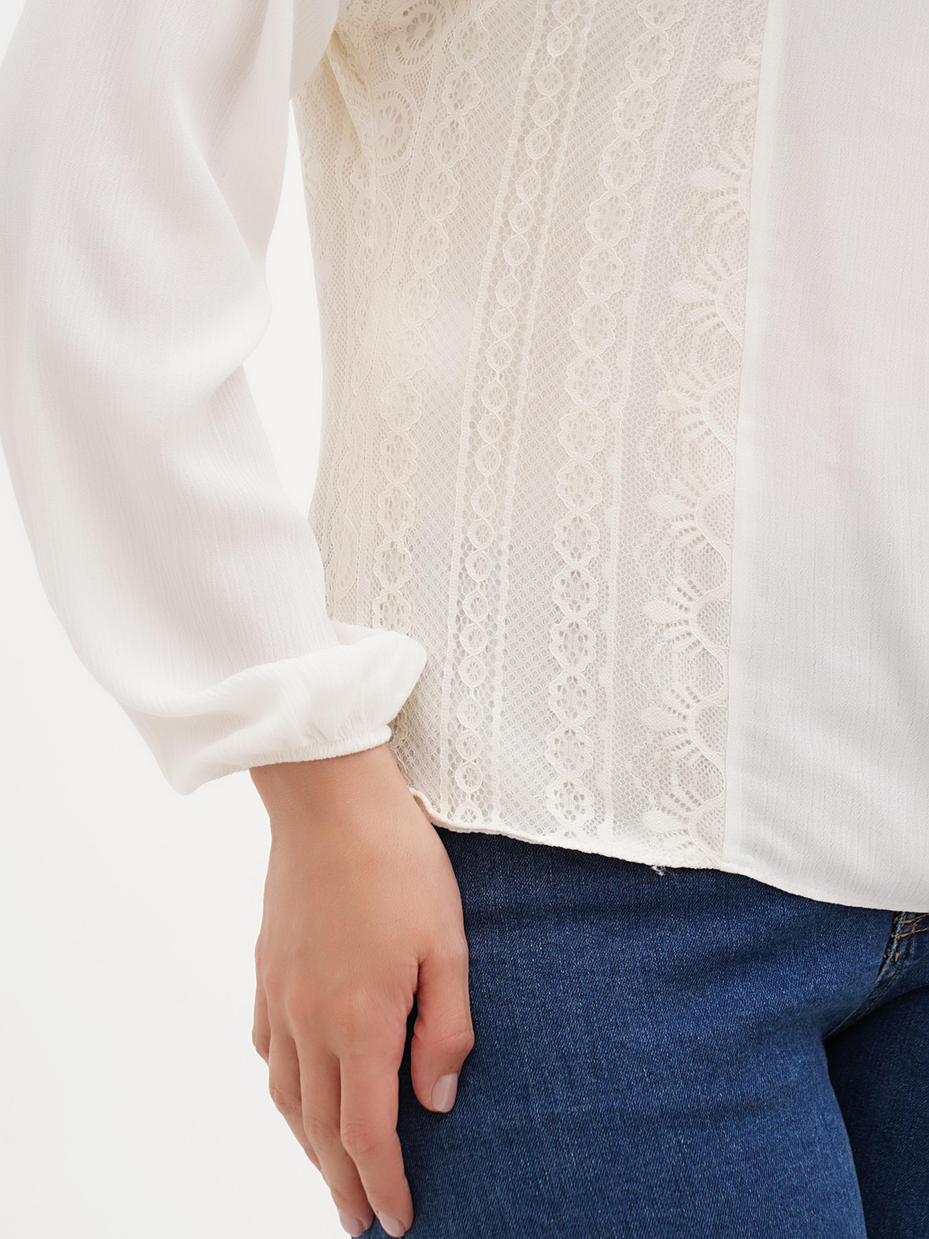 Блуза Sassofono модель A271-SC-1591_молочный Фото