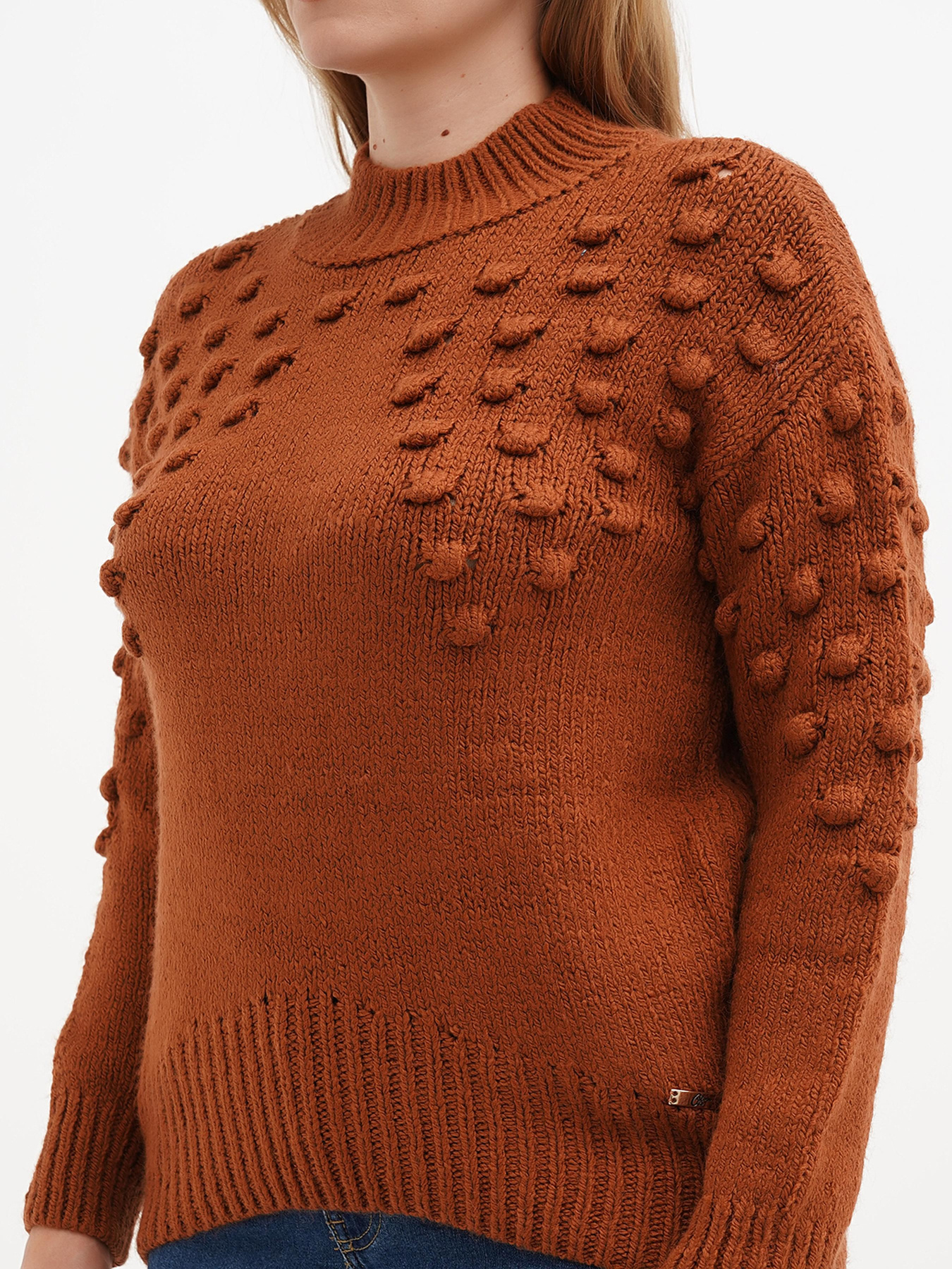 Светр Sassofono модель A271-SC-2197_коричневый Фото