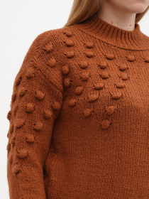 Свитер Sassofono модель A271-SC-2197_коричневый Свитер Sassofono модель A271-SC-2197_коричневый Фото