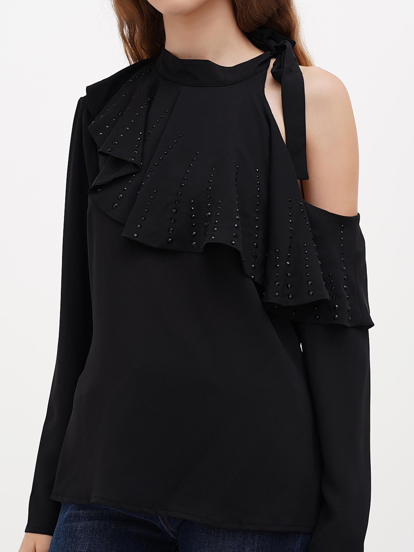 Блуза Sassofono модель A271-SF-1301_черный Фото