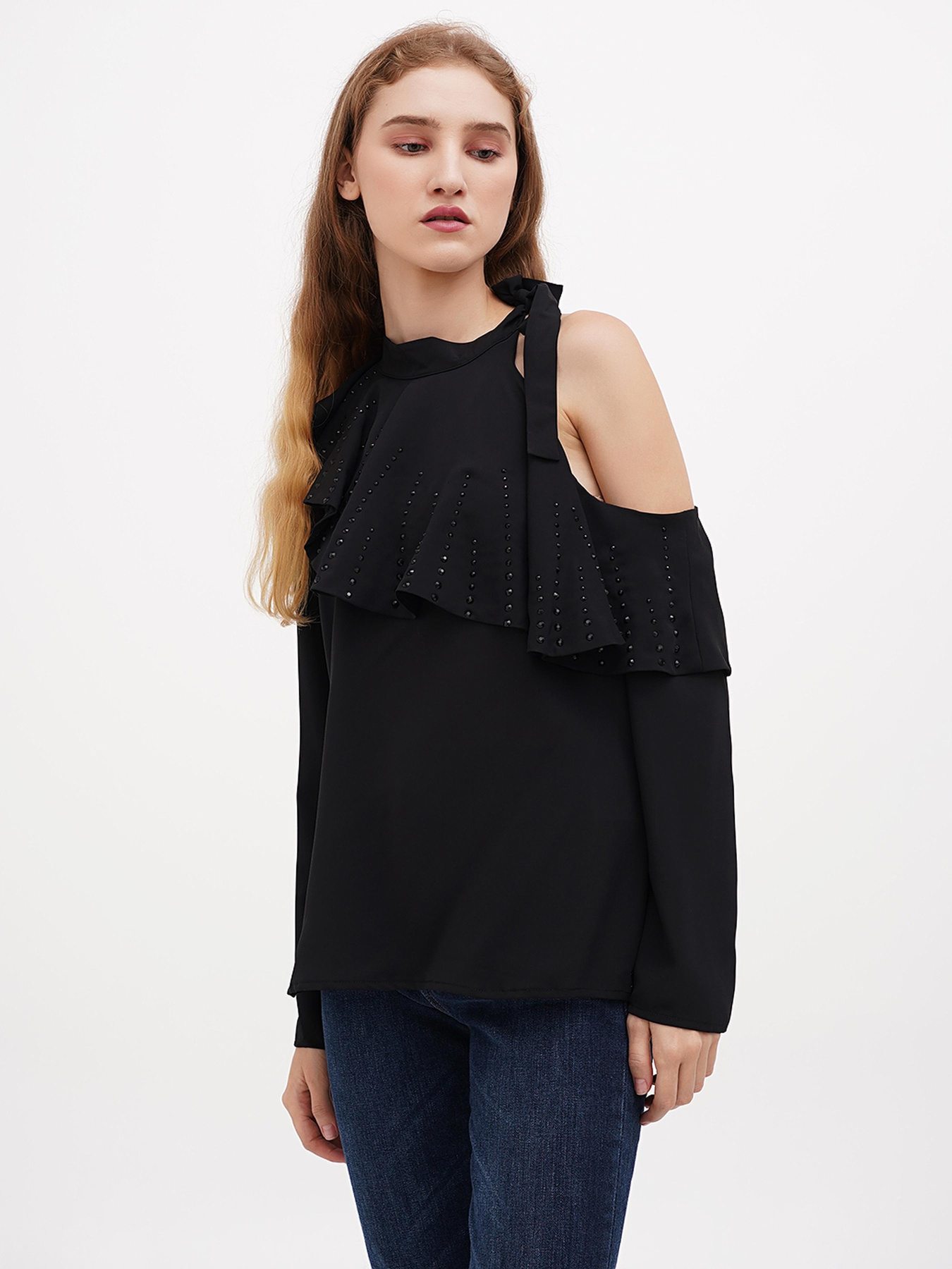 Блуза Sassofono модель A271-SF-1301_черный Фото