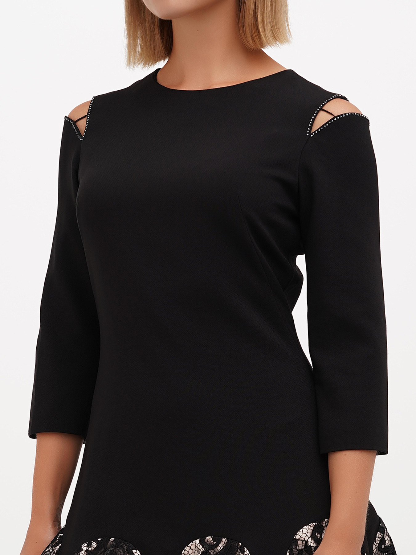 Платье мини Sassofono модель A271-SF-1305_черный Фото