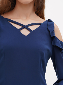 Платье мини Sassofono модель A271-SF-1315_синий Фото