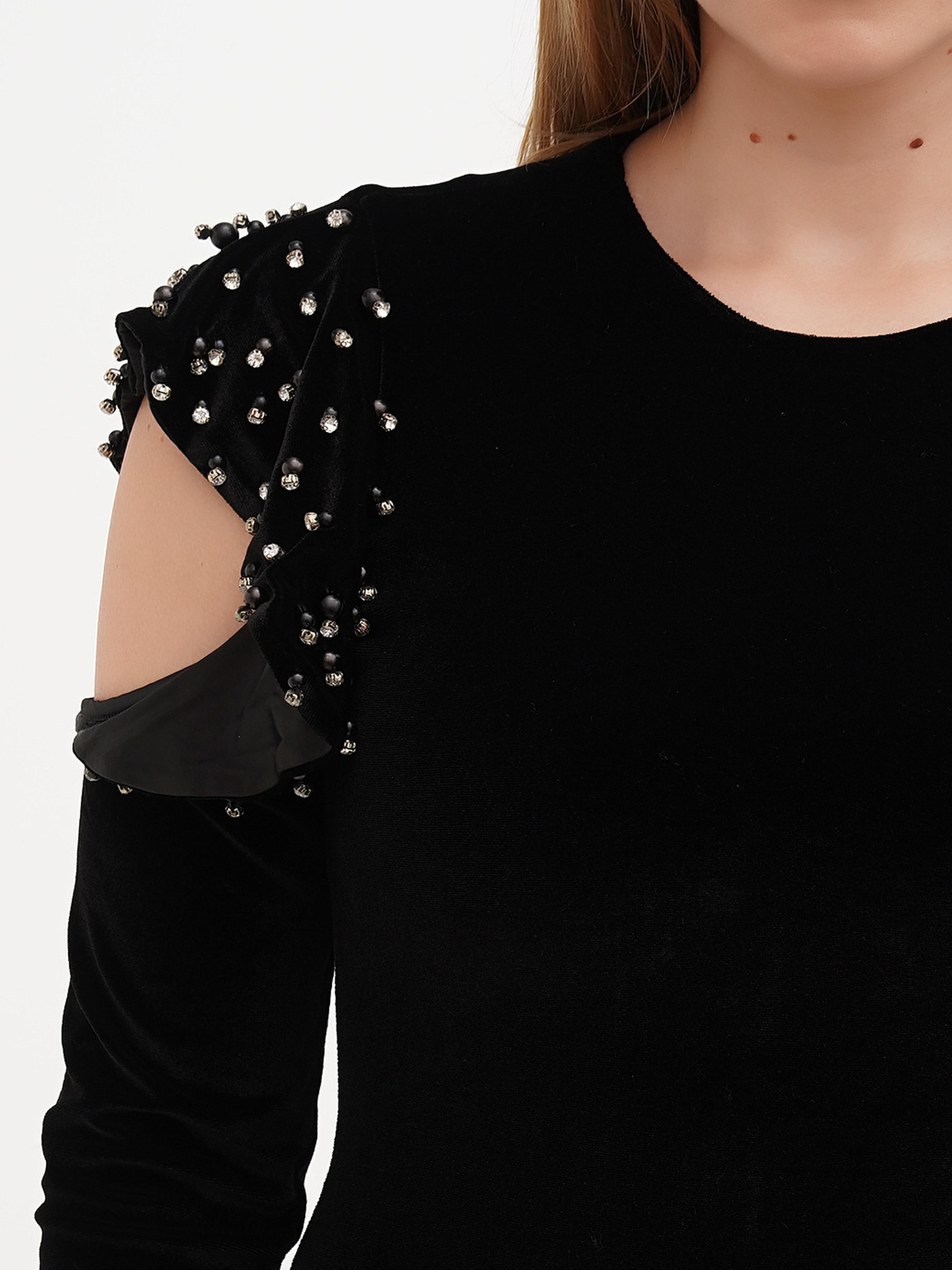 Платье мини Sassofono модель A271-SF-1318_черный Фото