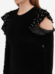 Платье мини Sassofono модель A271-SF-1318_черный Фото