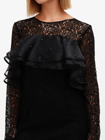 Платье мини Sassofono модель A271-SF-1319_черный Фото