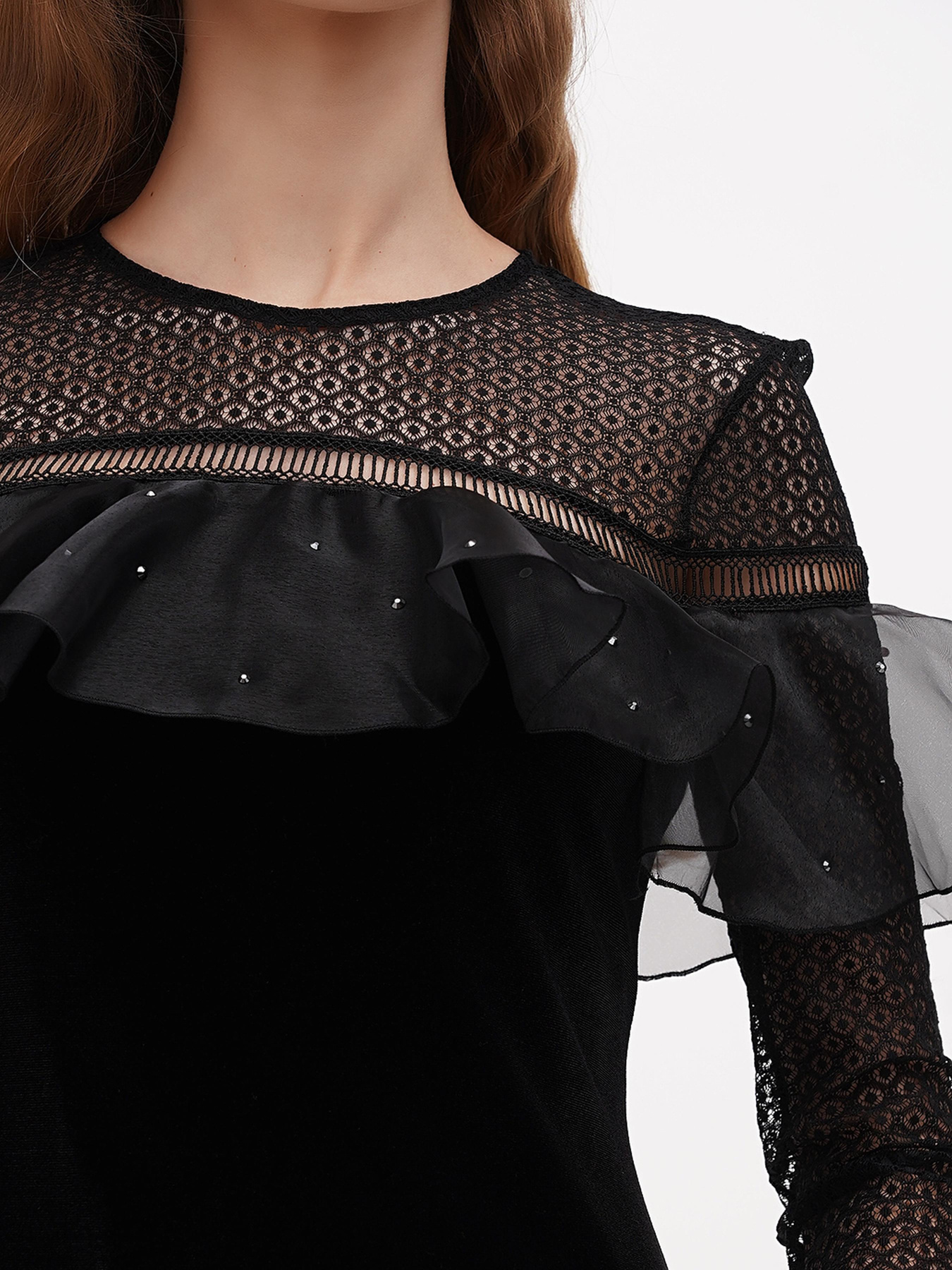 Платье мини Sassofono модель A271-SF-1322_черный Фото