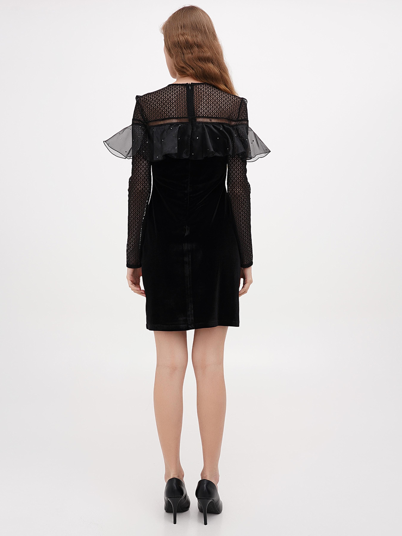 Платье мини Sassofono модель A271-SF-1322_черный Фото