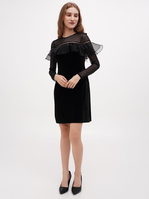 Платье мини Sassofono модель A271-SF-1322_черный Фото
