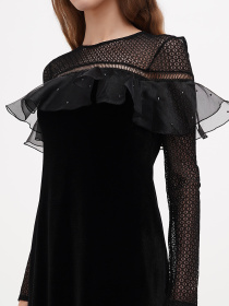 Платье мини Sassofono модель A271-SF-1322_черный Фото