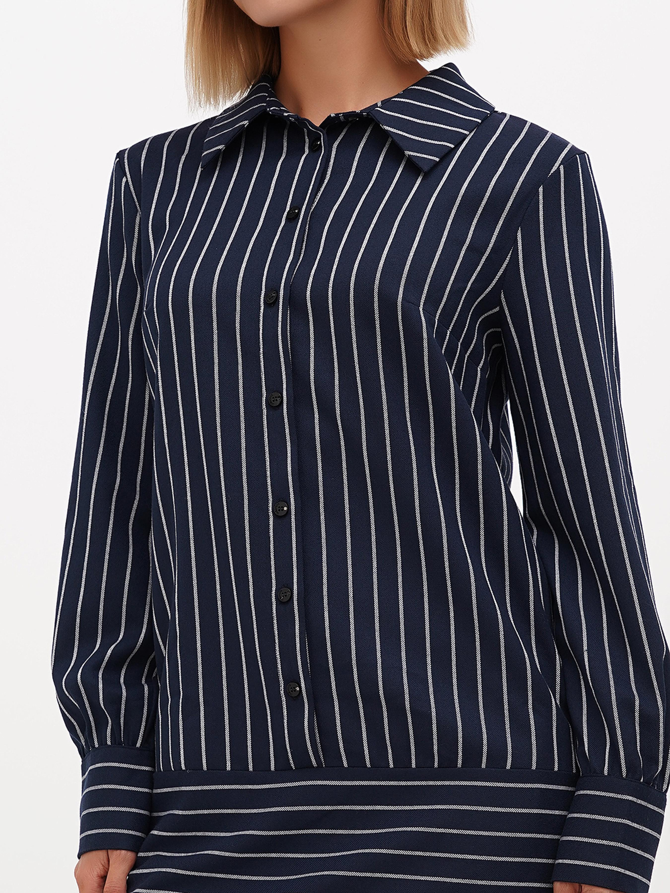 Платье мини Sassofono модель A271-SF-1350_синий_молочній Фото