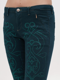 Скіні джинси Sassofono модель A271-SF-1361_зеленый Фото