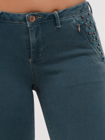 Скинни джинсы Sassofono модель A271-SF-1364_зеленый Фото