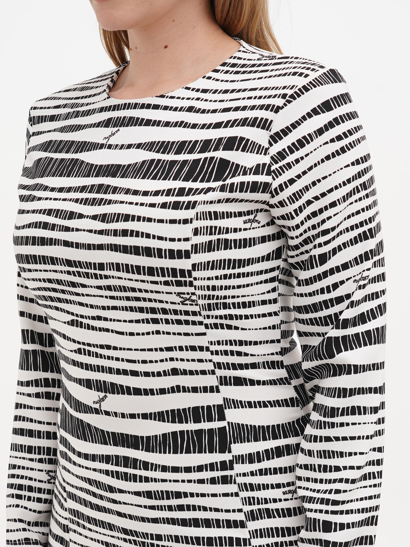 Платье мини Sassofono модель A271-SF-1374_черный Фото