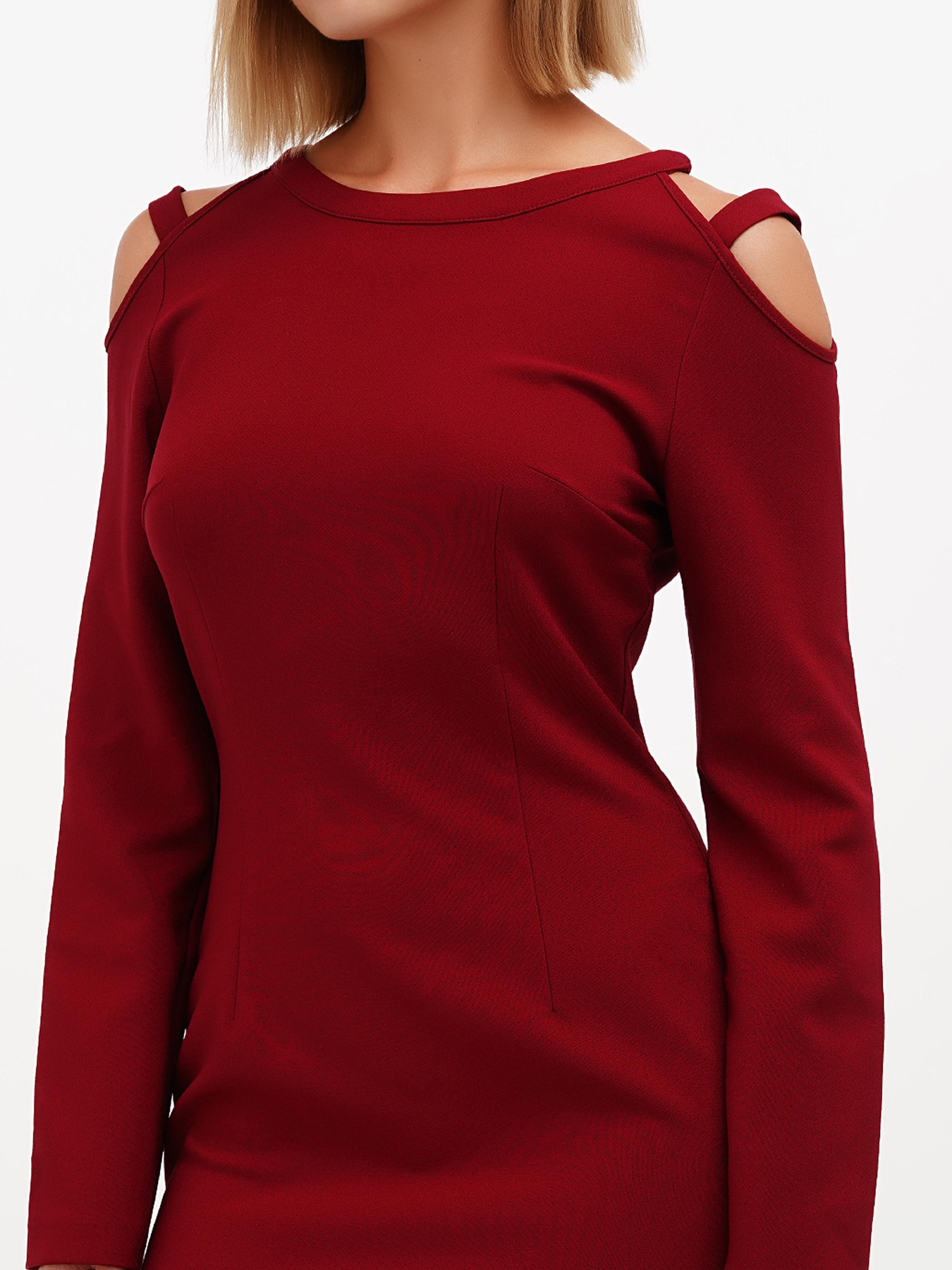 Платье мини Sassofono модель A271-SF-1390_бордовый Фото