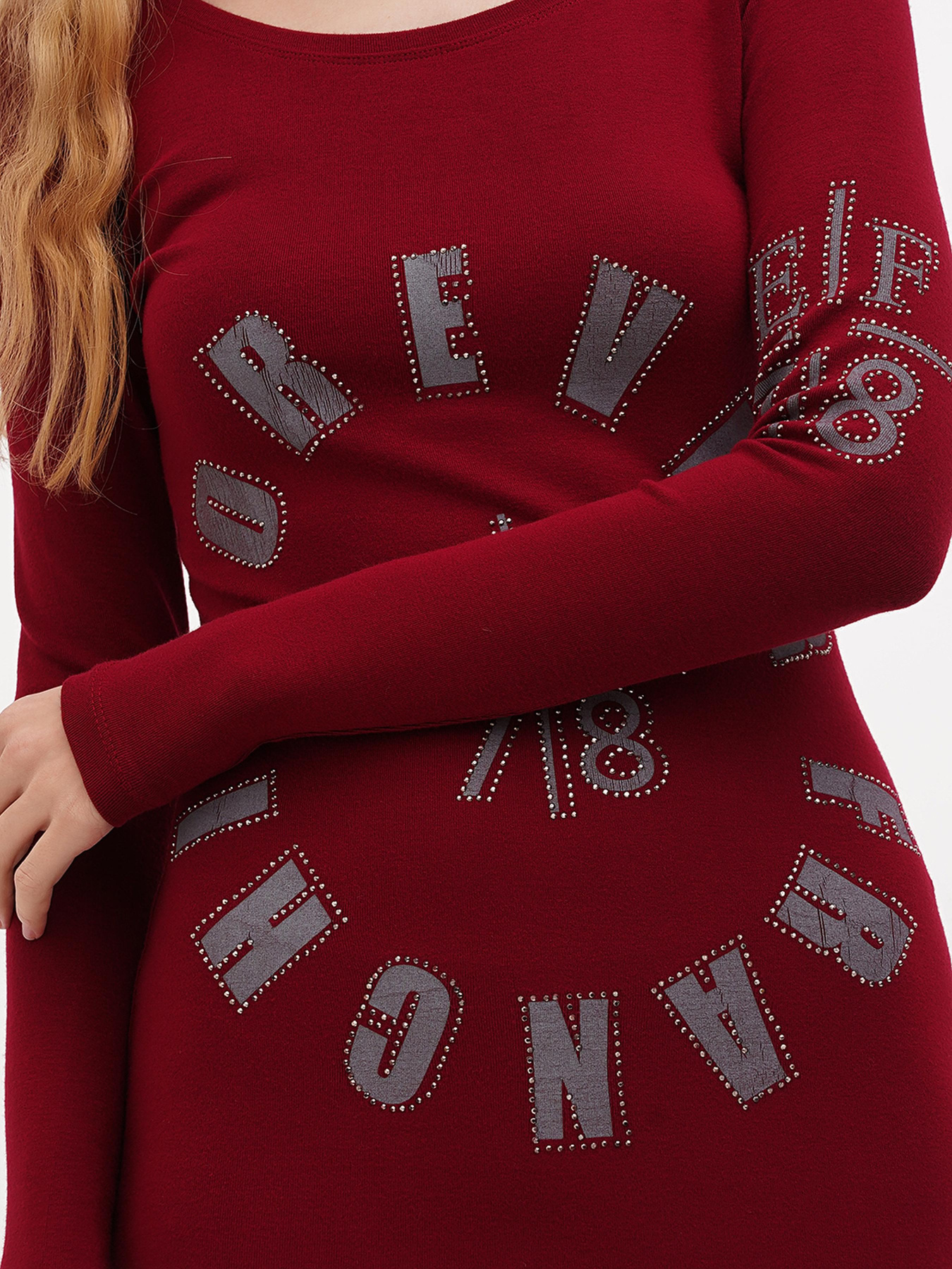 Туника Sassofono модель A271-SC-1474_бордовый Фото