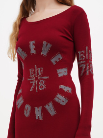 Туника Sassofono модель A271-SC-1474_бордовый Фото