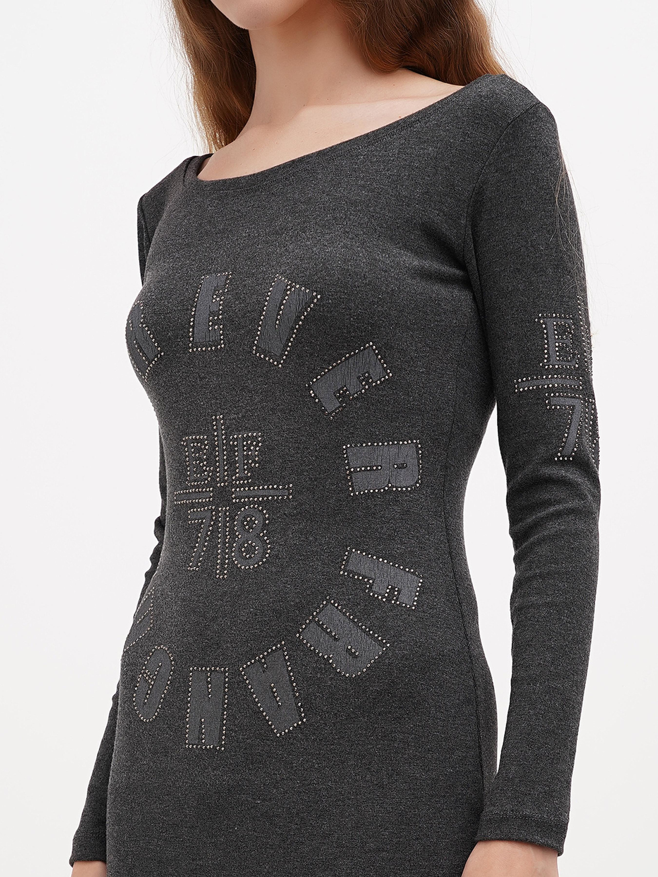 Туніка Sassofono модель A271-SC-1474_серый Фото