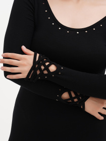 Туника Sassofono модель A271-SC-1485_черный Фото