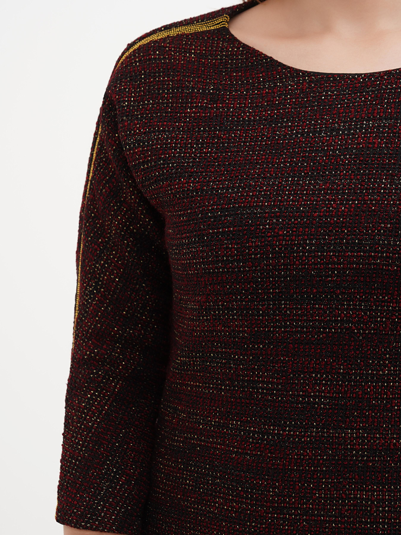 Платье мини Sassofono модель A271-SC-1495_бордовый Фото