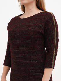 Платье мини Sassofono модель A271-SC-1495_бордовый Платье мини Sassofono модель A271-SC-1495_бордовый Фото