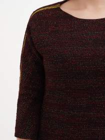 Платье мини Sassofono модель A271-SC-1495_бордовый Платье мини Sassofono модель A271-SC-1495_бордовый Фото