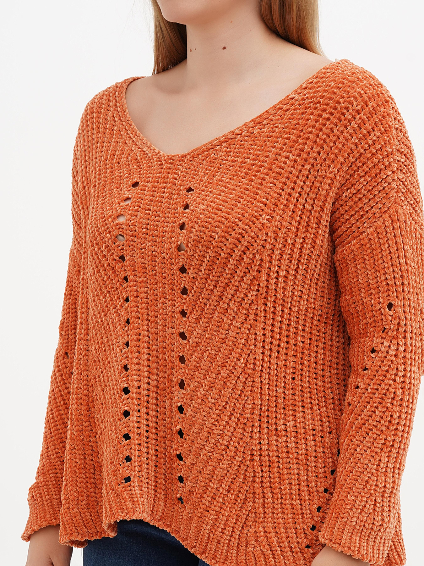 Джемпер Sassofono модель A271-SC-1532_оранжевый Фото