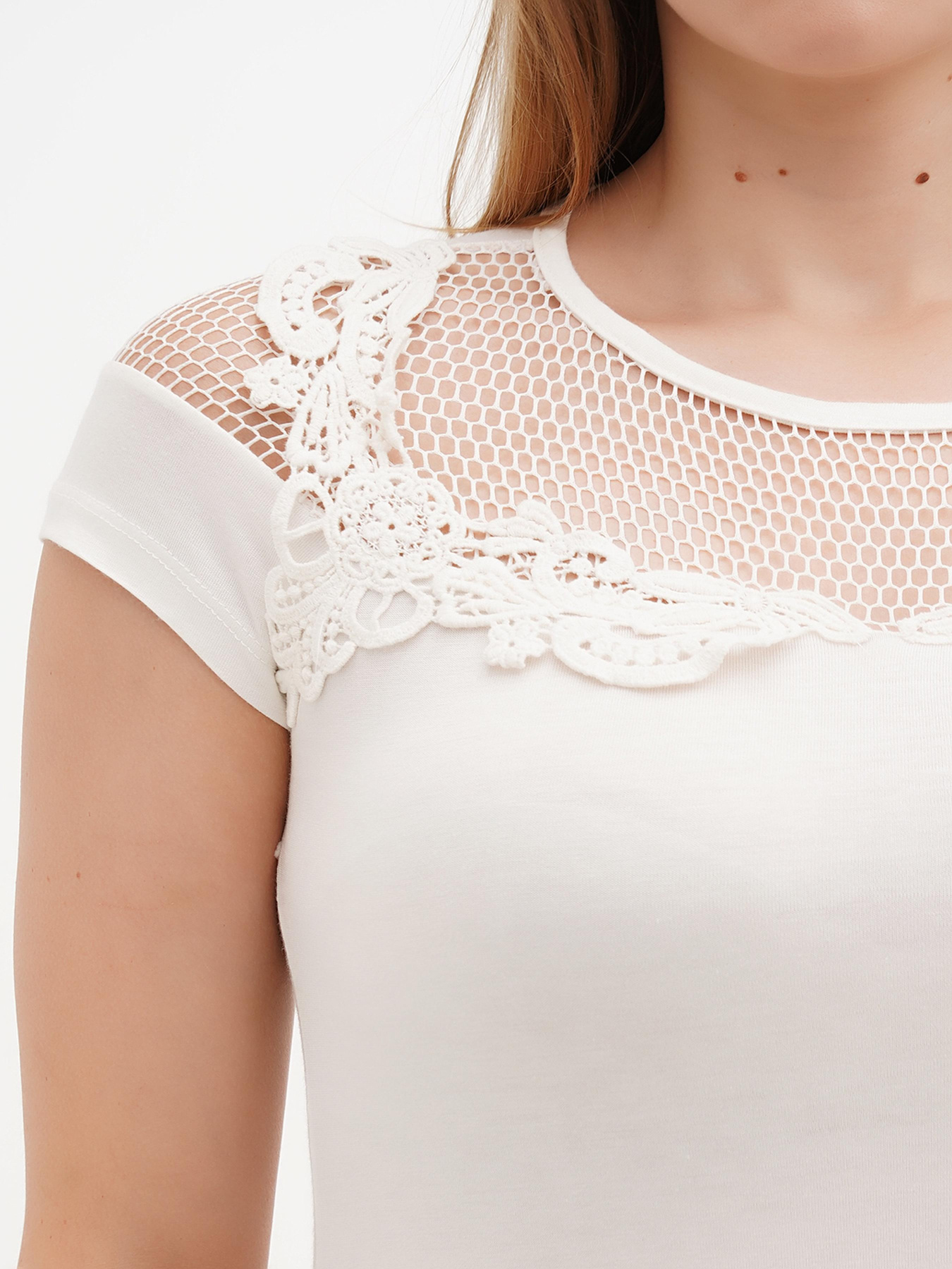 Футболка Sassofono модель A271-SC-1535_молочный Фото