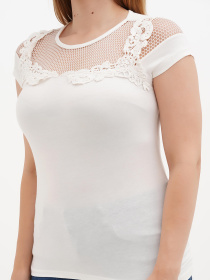 Футболка Sassofono модель A271-SC-1535_молочный Фото