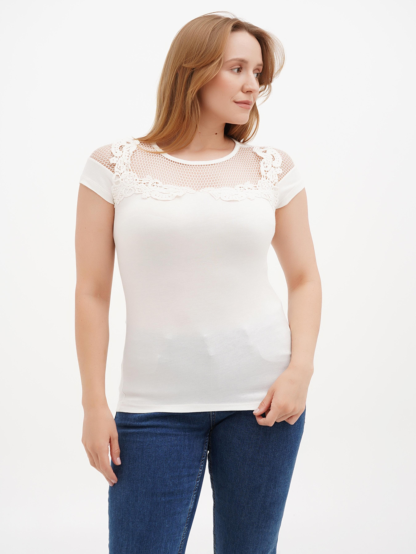 Футболка Sassofono модель A271-SC-1535_молочный Фото