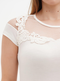 Футболка Sassofono модель A271-SC-1535_молочный Фото