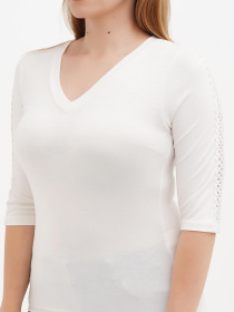 Лонгслив Sassofono модель A271-SC-1540_молочный Фото