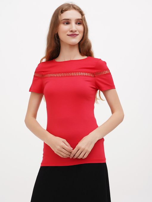 Футболка Sassofono модель A271-SC-1541_красный Футболка Sassofono модель A271-SC-1541_красный Фото