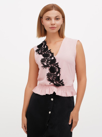 Майка Sassofono модель A271-SC-1545_пудра Фото