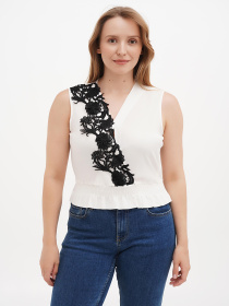 Майка Sassofono модель A271-SC-1545_молочный Фото