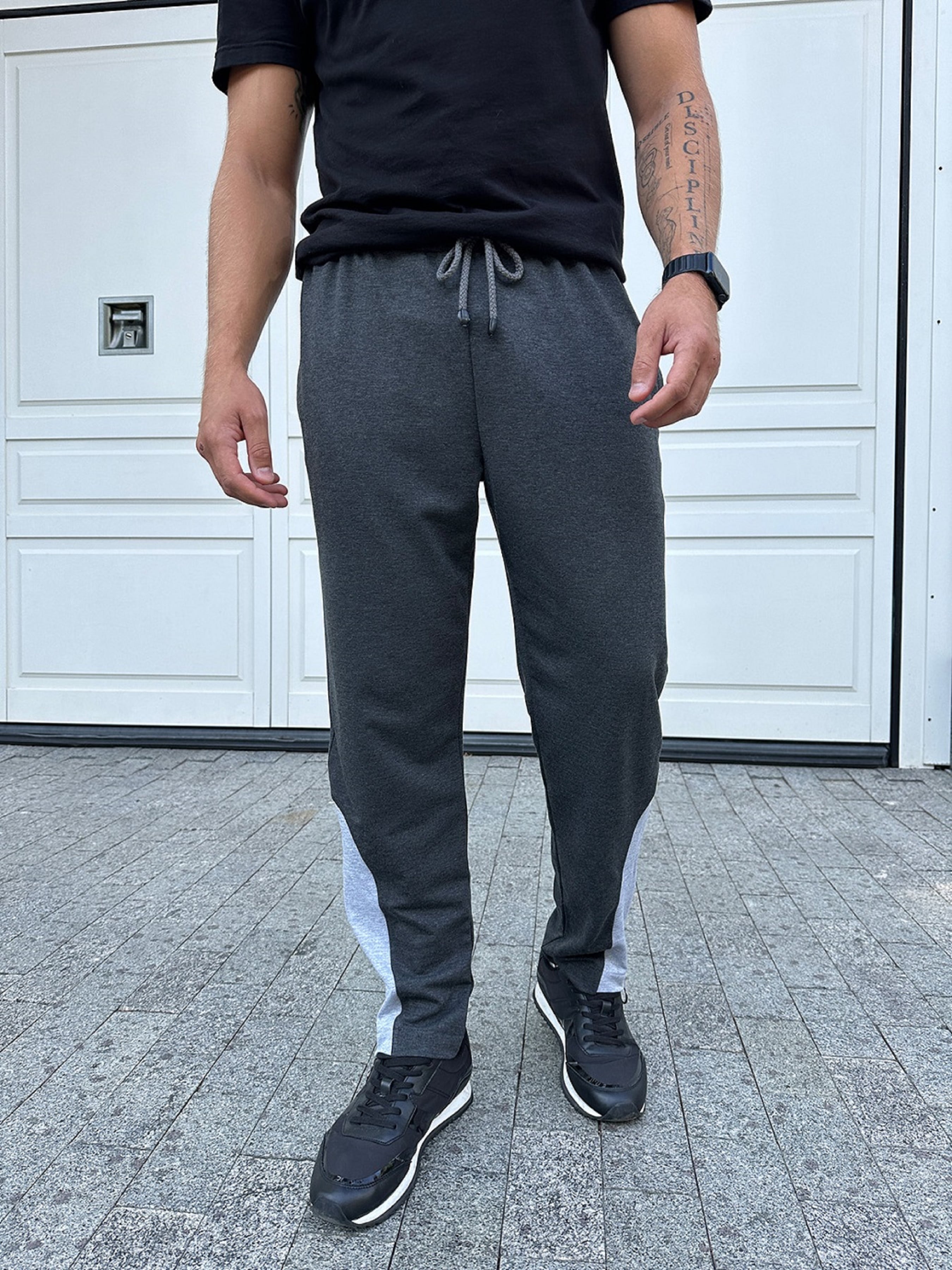 Бавовняні Чоловічі Повсякденні штани ISSA Plus  (GN-538_dark_gray) колір темно-сірий