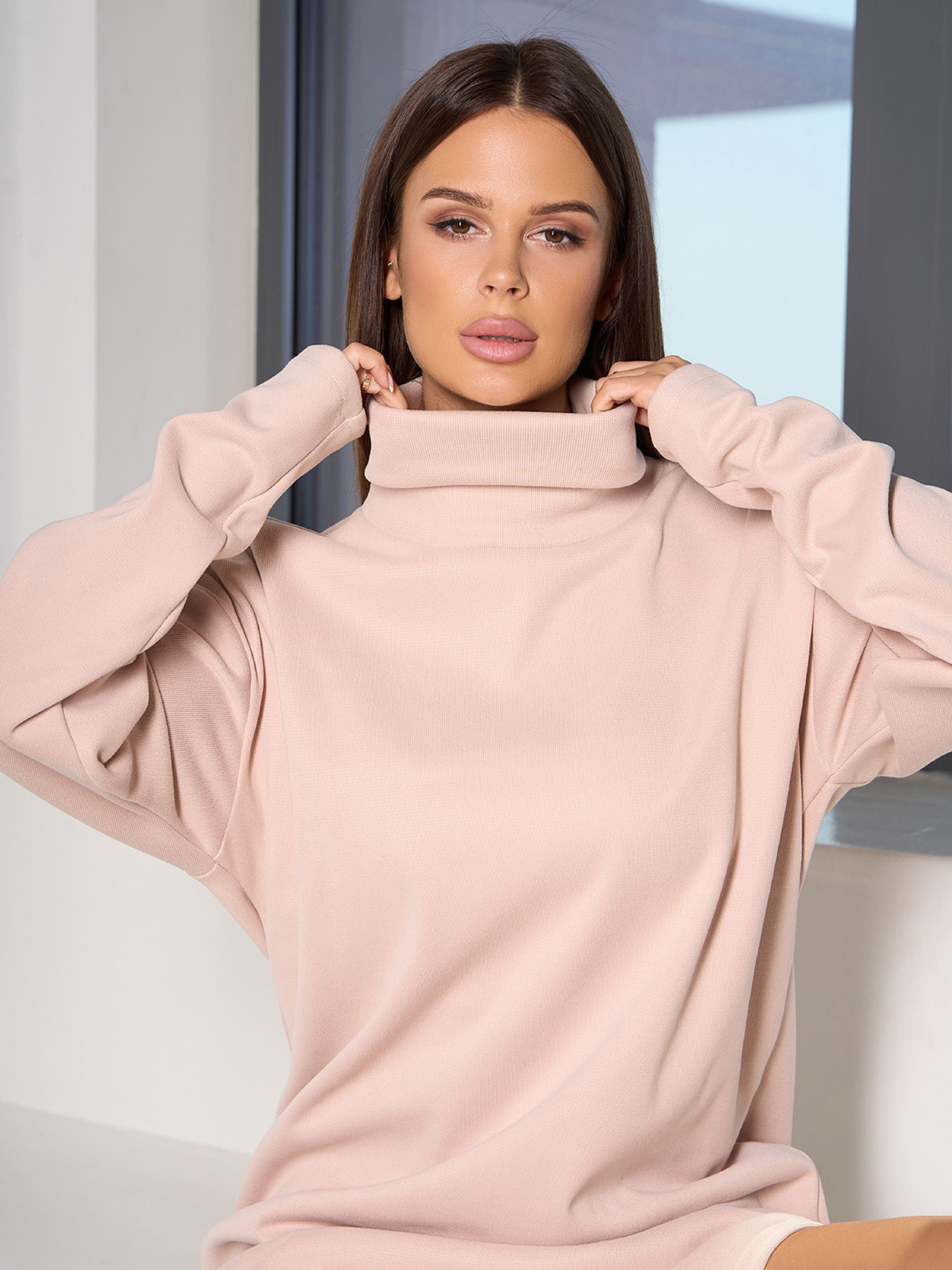 Сукня міді ISSA Plus модель 14822_бежевый Фото