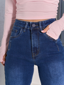 Джинси мом ISSA Plus модель WN20-641_синий Фото