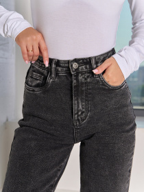 Джинси мом ISSA Plus модель WN20-642_серый Фото