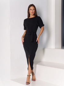 Платье миди ISSA Plus модель 14499_черный Фото