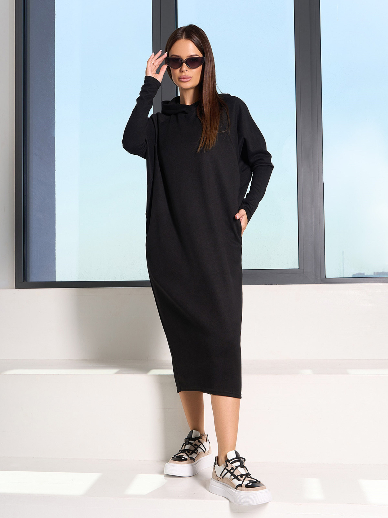 Платье миди ISSA Plus модель 14825_черный Фото